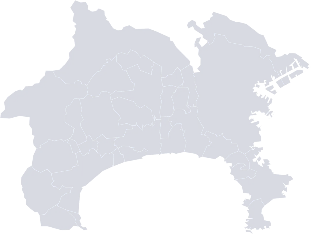 神奈川県地図のイラスト